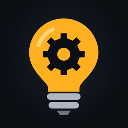 Secretly Clever logo: a light bulb with a gear inside